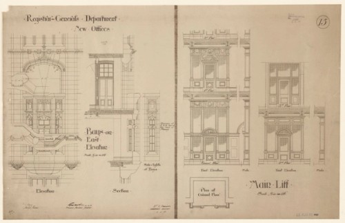 Plan of the Registrar General's offices