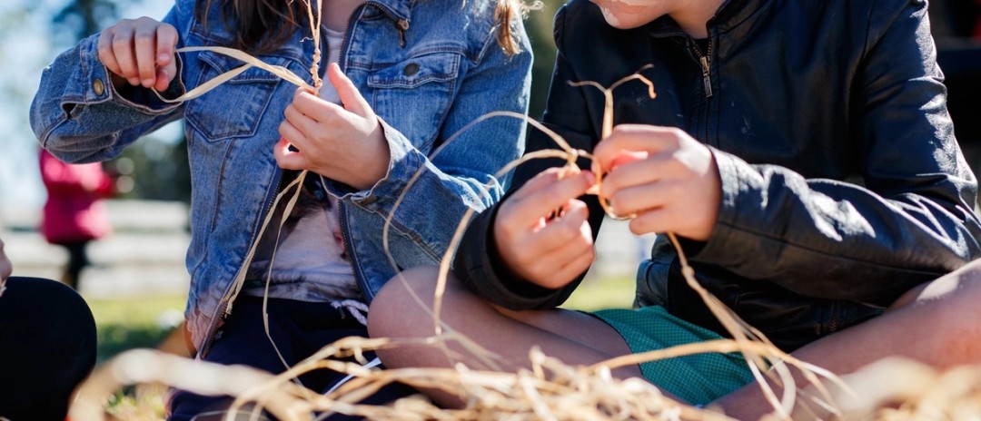 Basket weaving at Rouse Hill Estate