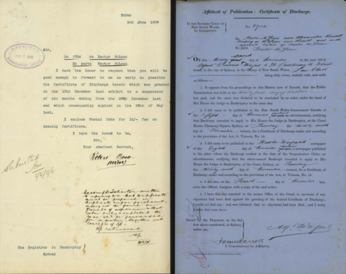 screenshot of a digitised bankruptcy file