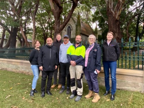 The team responsible for the restoration of the Wentworth Mausoleum perimeter fence