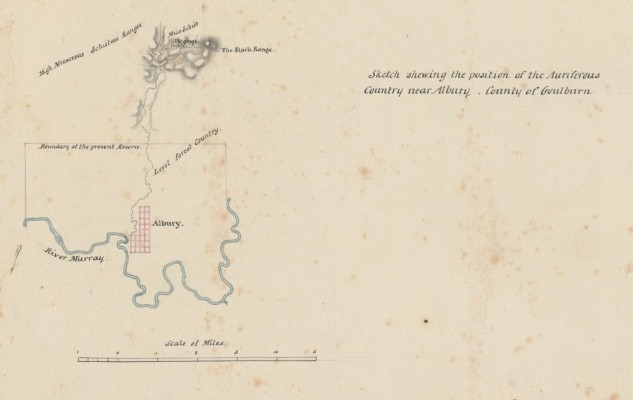 Albury Goulburn country, gold/auriferous area