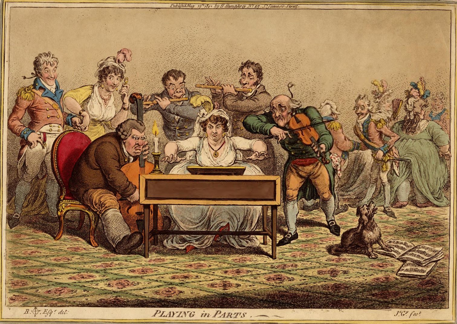 Playing in parts, James Gillray, 1801