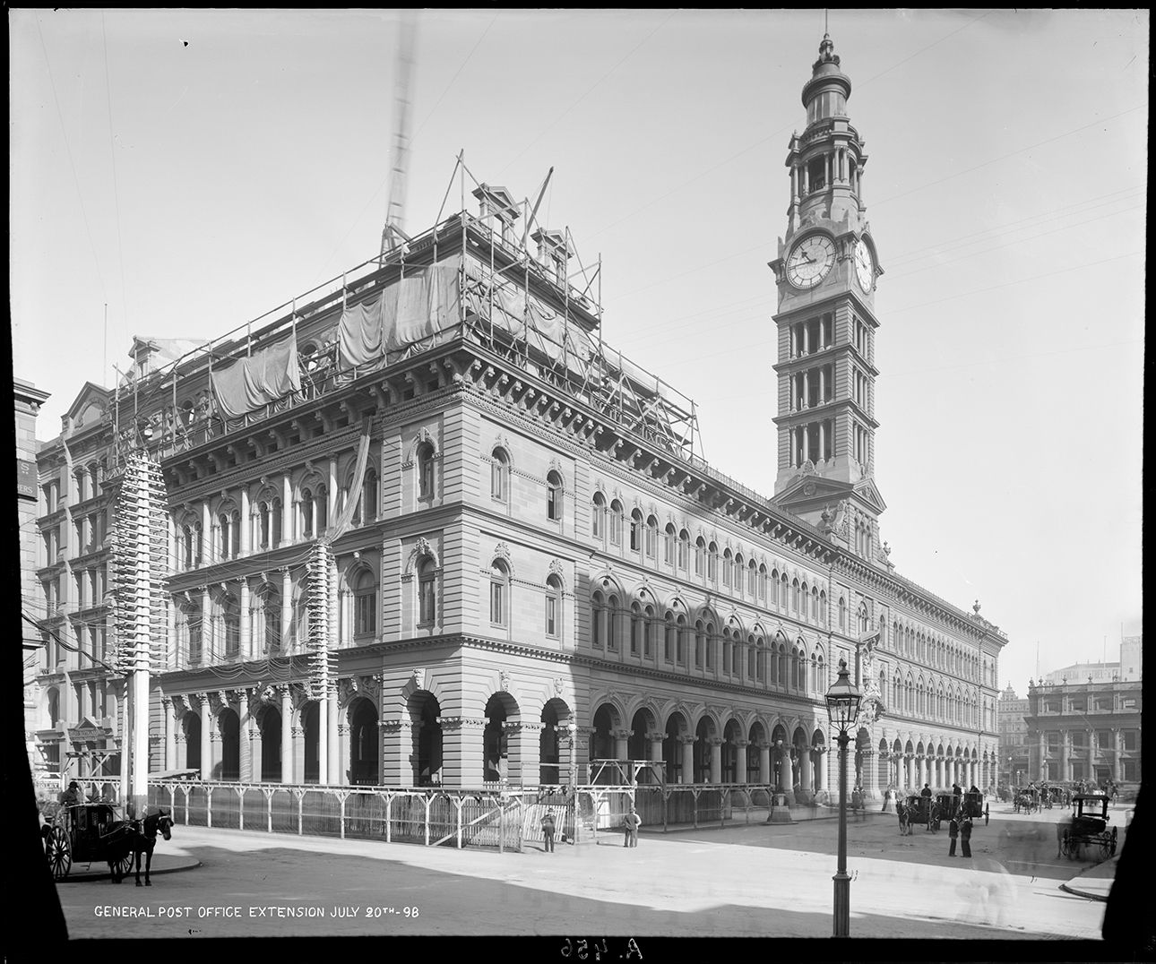 View of the General Post Office in Sydney in 1898