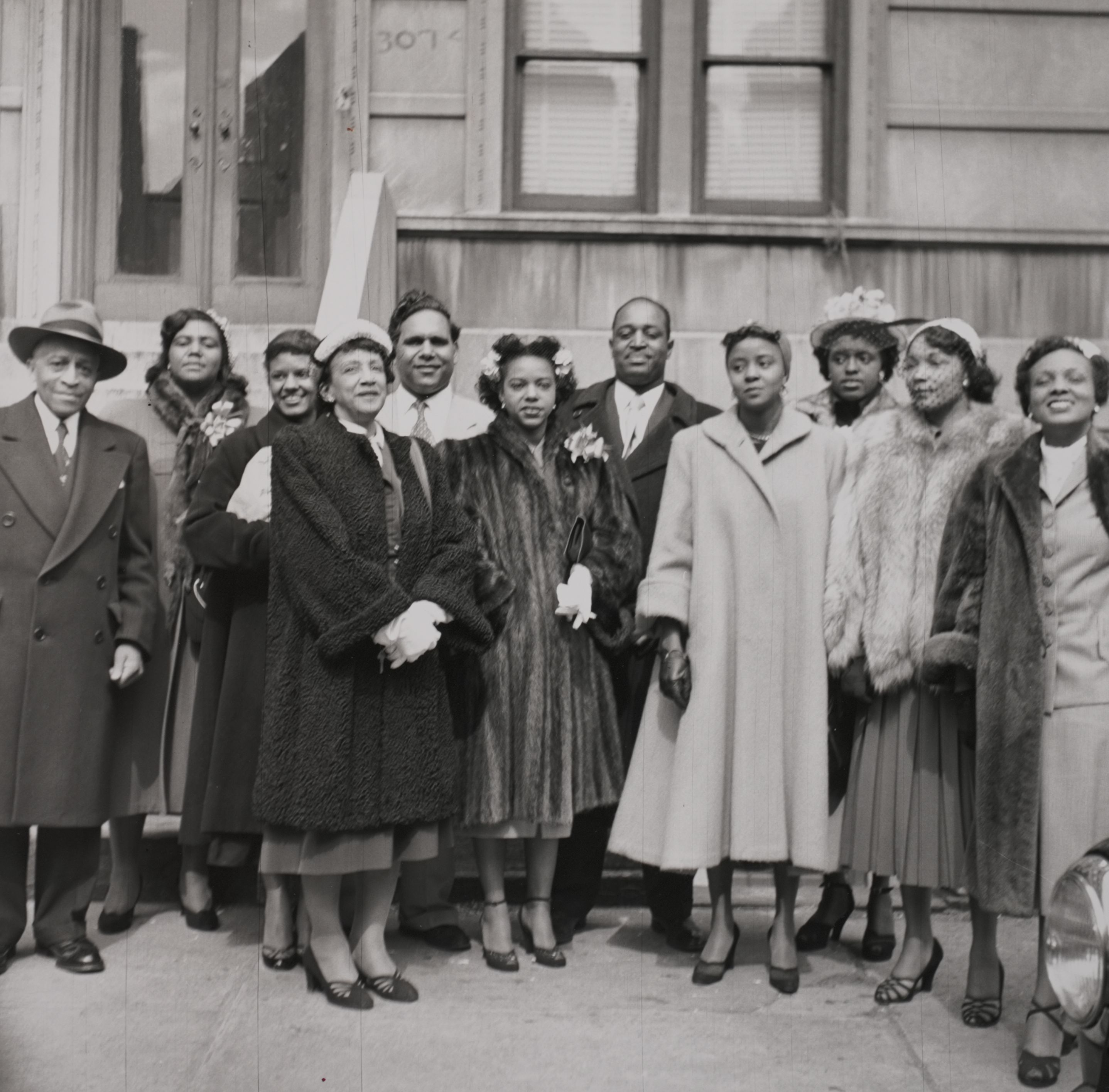 Harold Blair and friends in Harlem, New York City, c.1950
