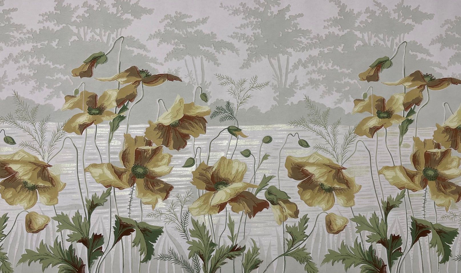 Wallpaper sample with floral design