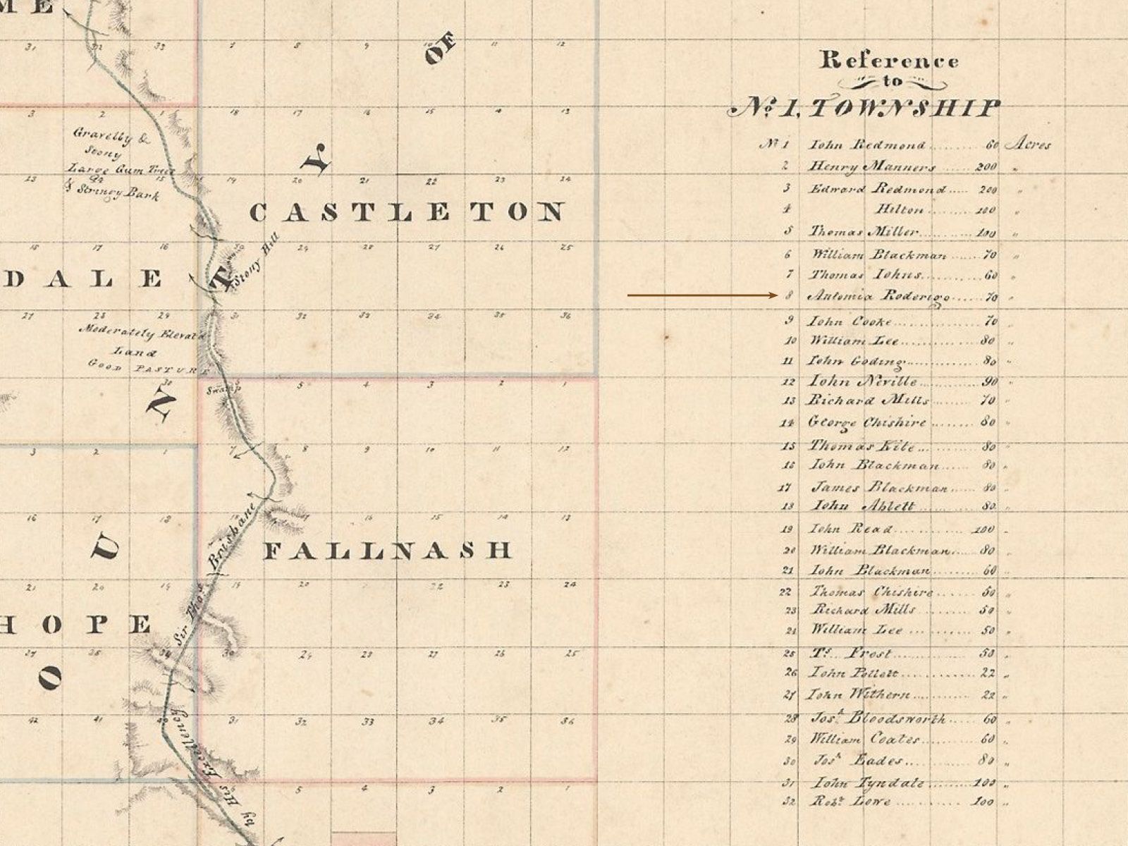 Roderigo is in the list of settlers, his plot number 8 on the Macquarie River at Kelso.