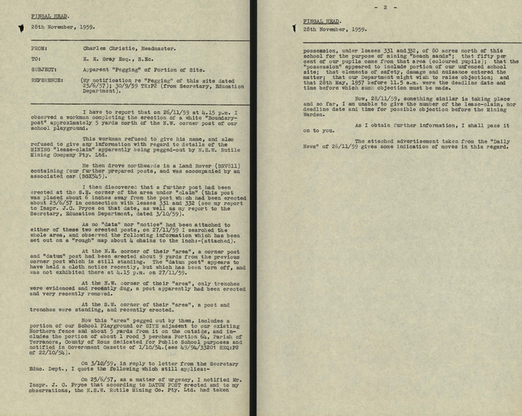 screenshot of page from digitised school file