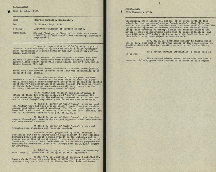 screenshot of page from digitised school file