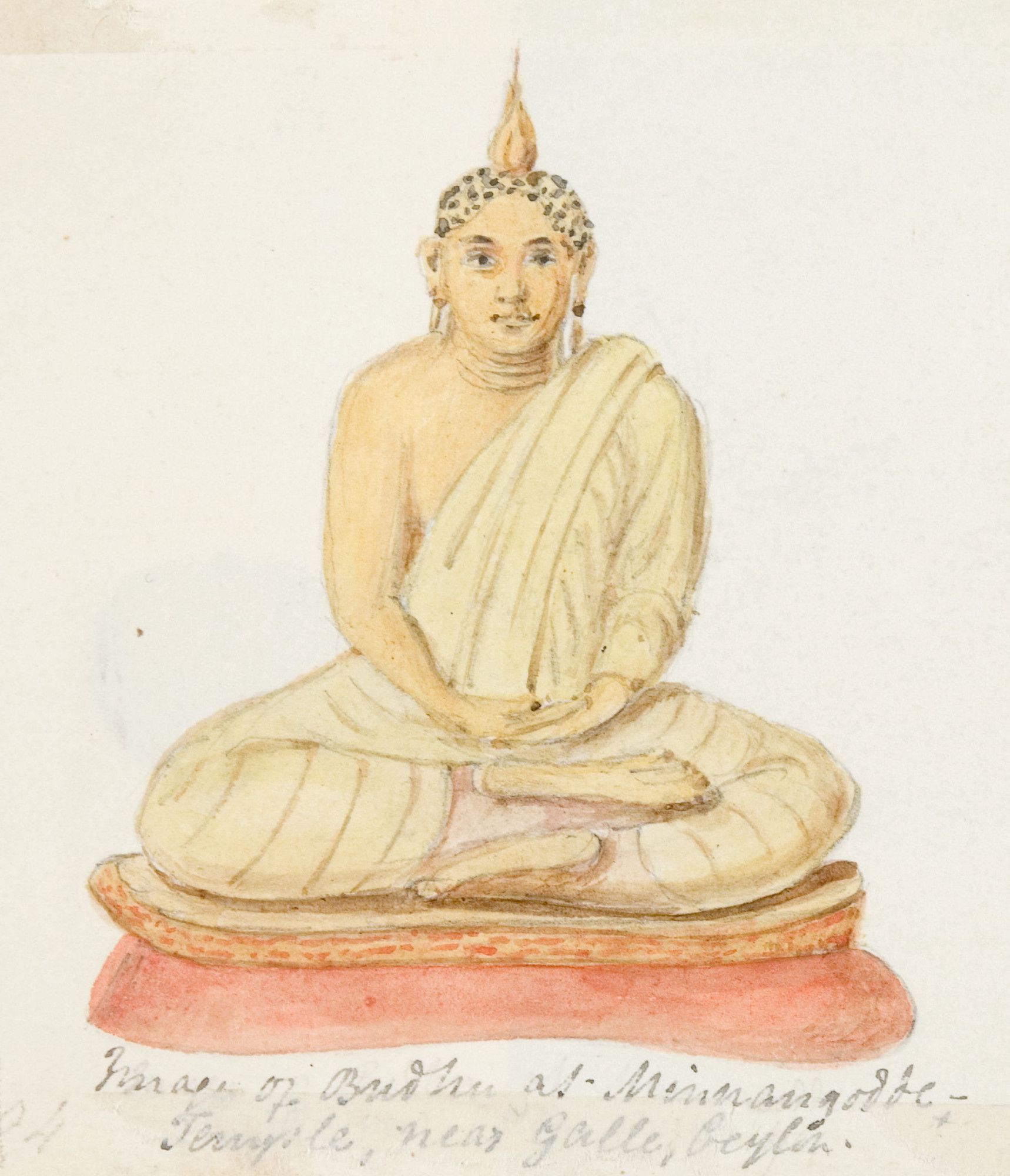Image of buddha at Minnangodde Temple, near Galle, Ceylon