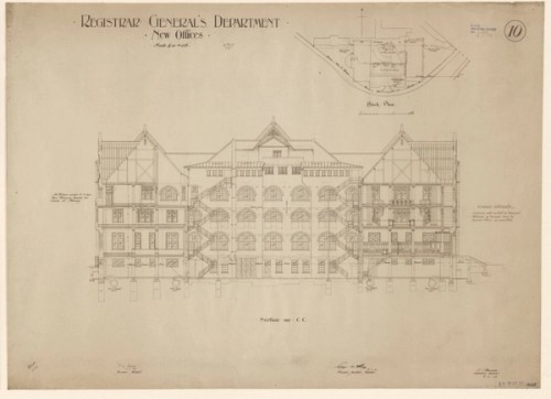Plan of the Register General's offices