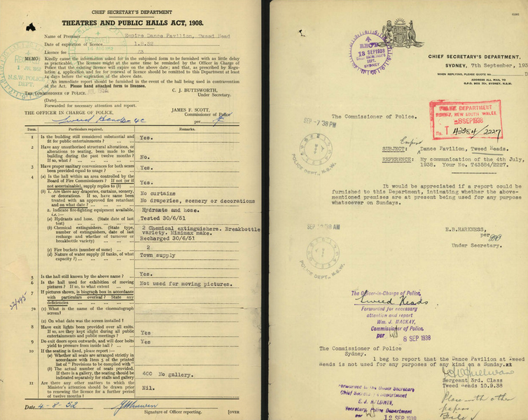 screenshot of page from digitised theatre file