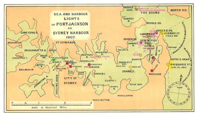 Map of Port Jackson dated 1907