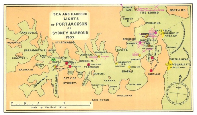 Map of Port Jackson dated 1907