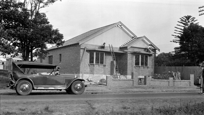 A federation style house under construction