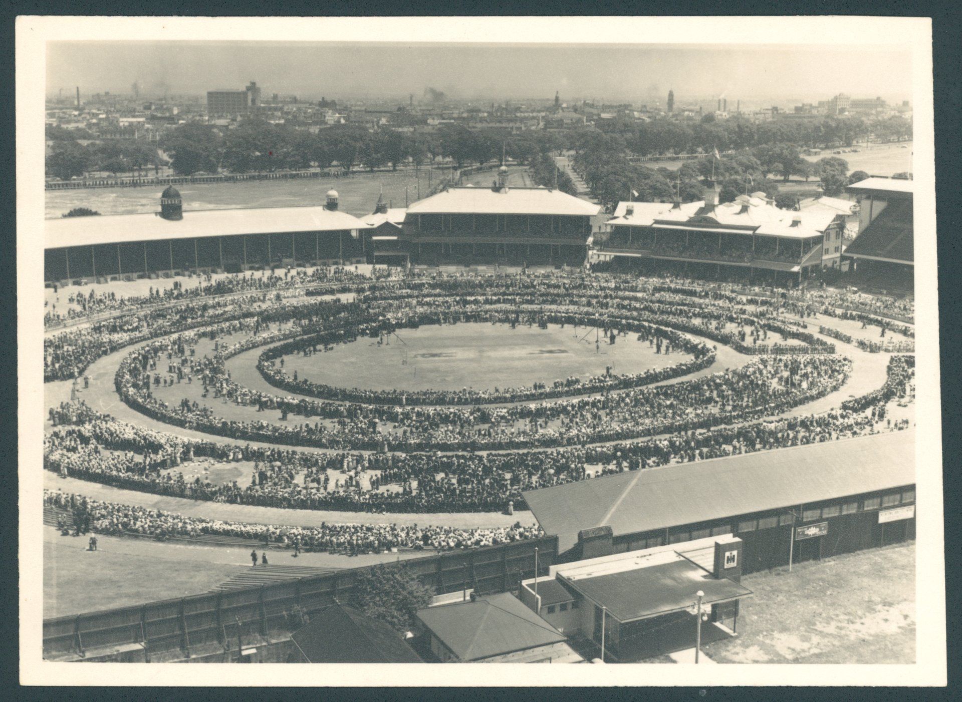 School children's gathering at Sydney Cricket Ground, Royal Visit 1954