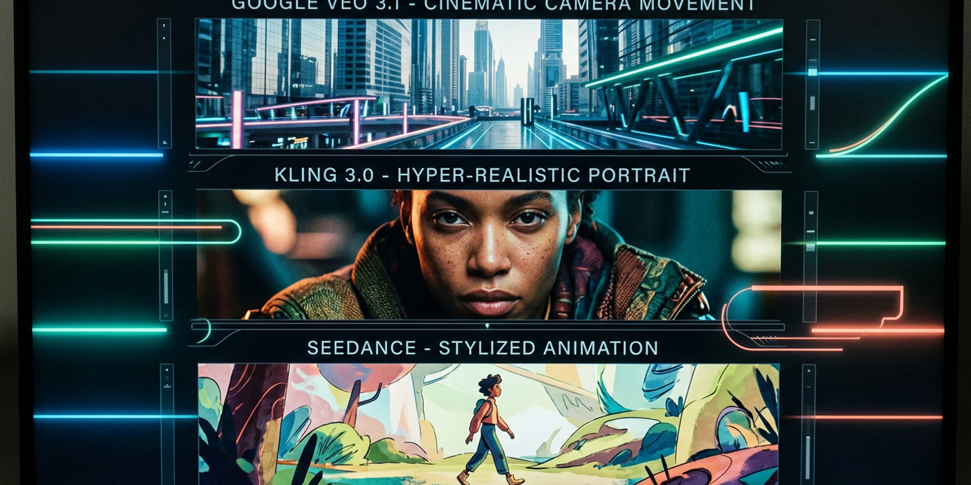 Veo 3.1 vs Kling 3.0 vs Seedance — Best AI Video Model in 2026