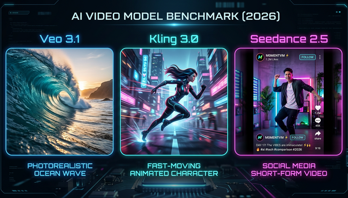 Veo 3.1 vs Kling 3.0 vs Seedance 2.5: AI Video Model Showdown Mid-2026