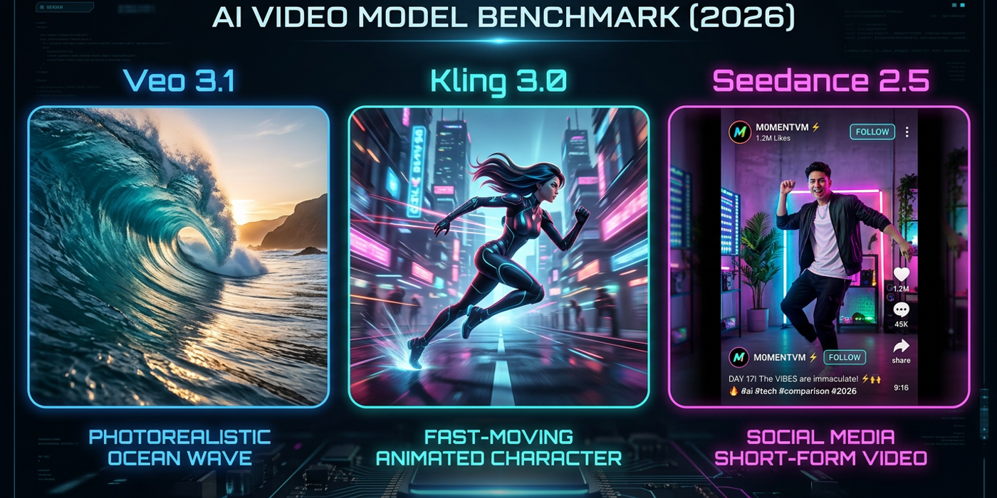Veo 3.1 vs Kling 3.0 vs Seedance 2.5: AI Video Model Showdown Mid-2026