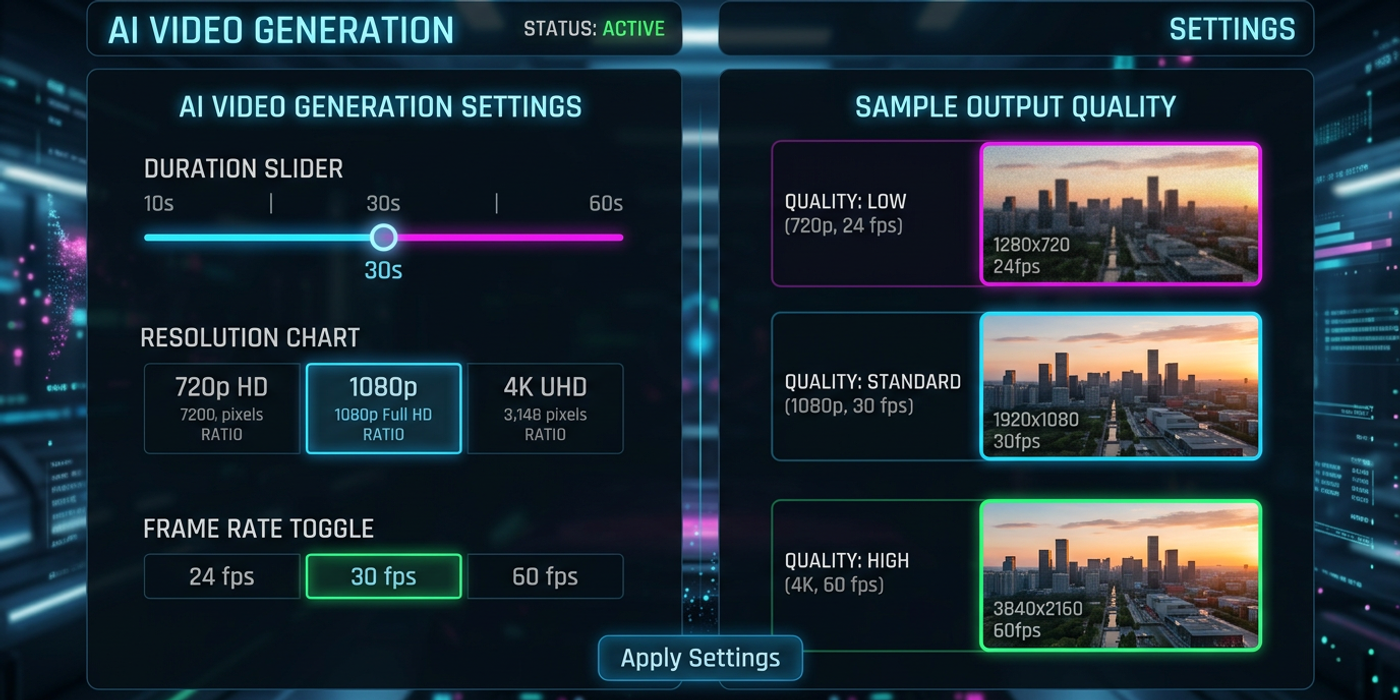 AI Video Parameters: Duration, Resolution, Frame Rate Explained