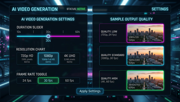 AI Video Parameters: Duration, Resolution, Frame Rate Explained