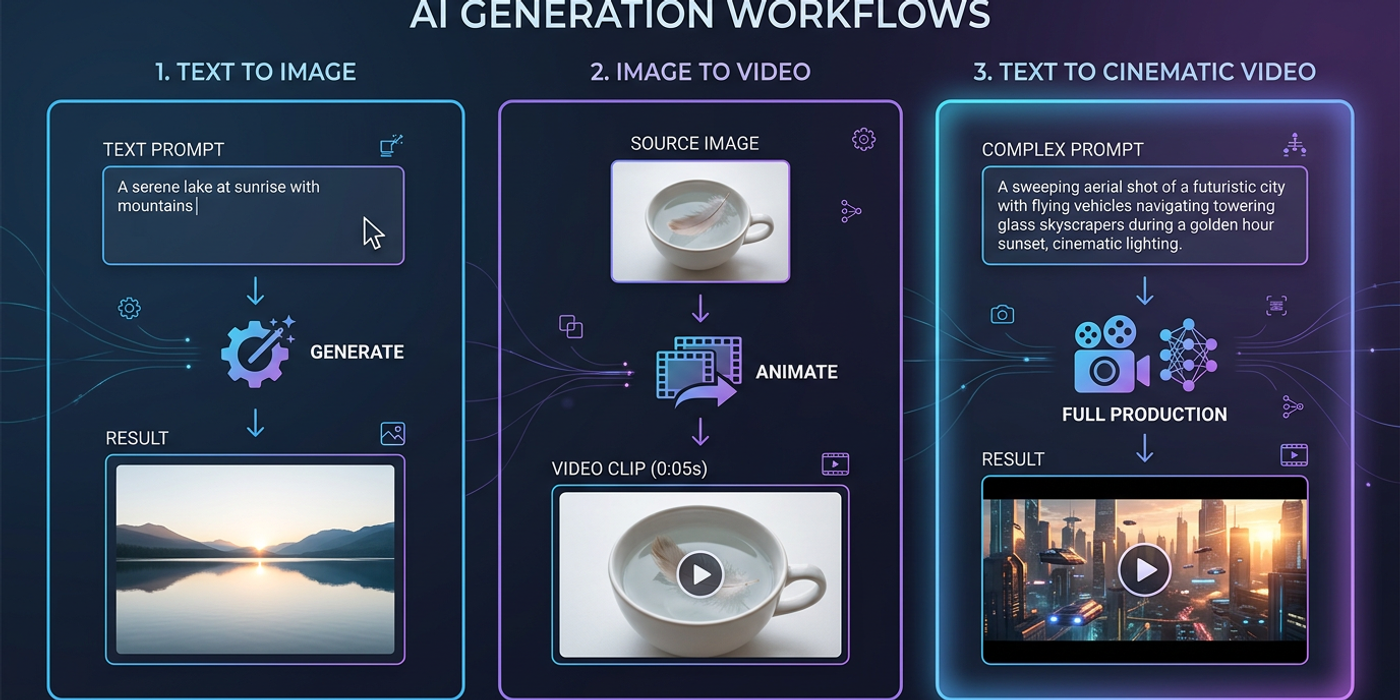 Text-to-Image vs Image-to-Video vs Text-to-Video: Which Workflow Wins?