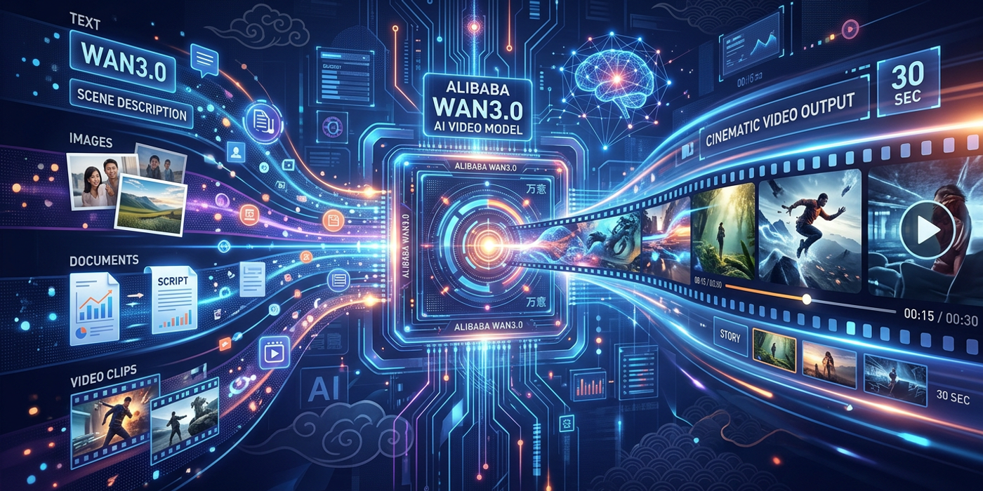 Alibaba Wan3.0: 30-Second AI Video from Text, Images & Documents
