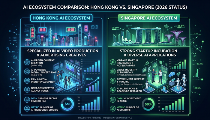 Hong Kong vs Singapore AI in Late 2026: Creative Ecosystems Compared