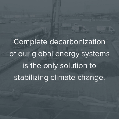 Decarbonization is the only solution to stabilizing climate change.