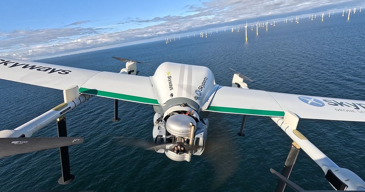 Skyports, RWE, Skyways in long-range offshore drone delivery trial