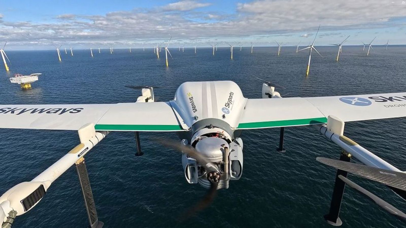 Drone completes Germany's first offshore delivery trial