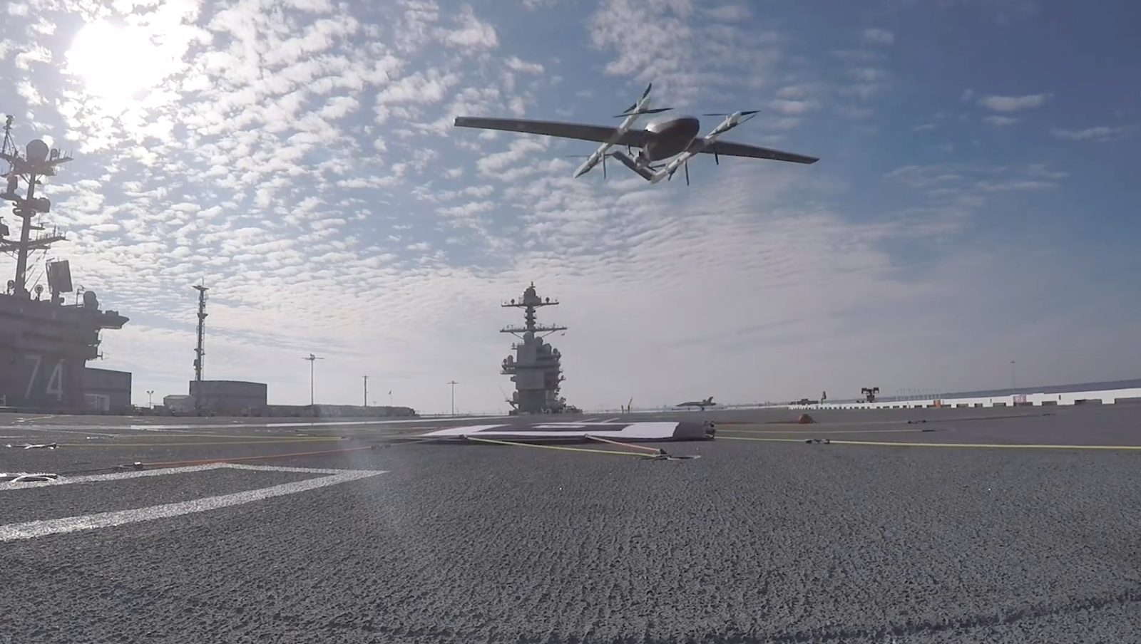 Video: Carrier USS Ford Tests Out Air Cargo Drone