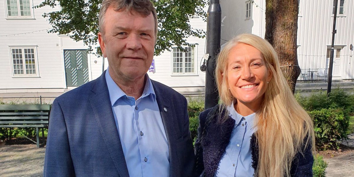 Styreleder i MEF Arnstein Repstad og Adm. dir. i MEF Julie Brodtkorb