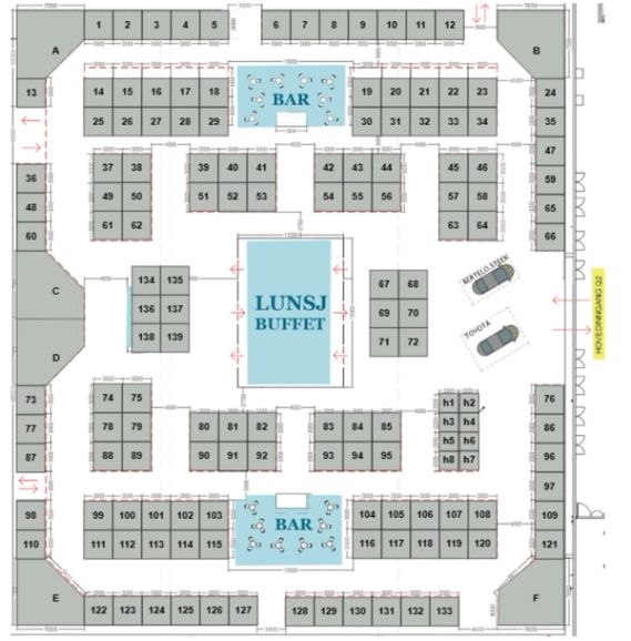 Flere nye stands er tegnet inn for å få plass til alle som ønsker plass. Se hele utstillerlisten på nettsiden for arrangementet.