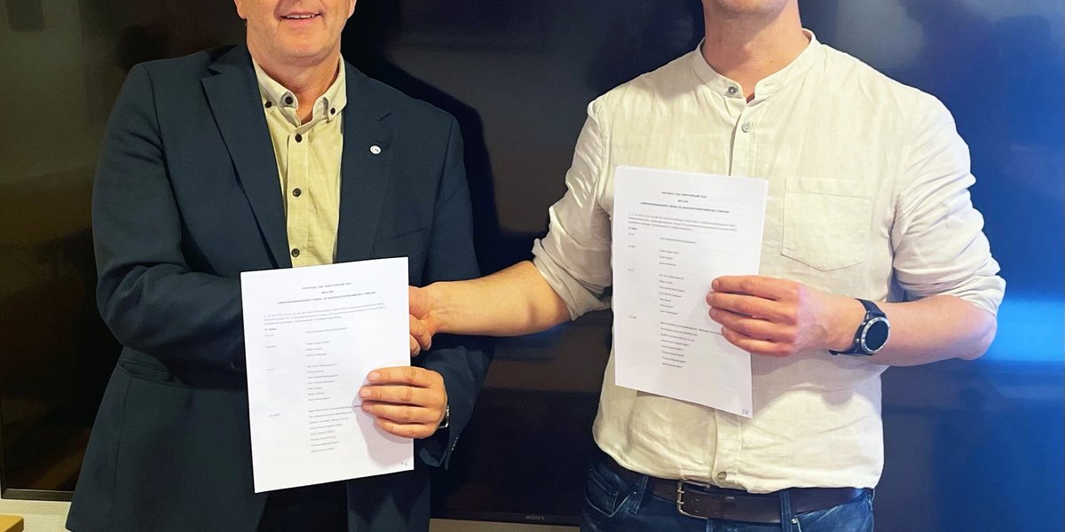 Fra v: Bjørn Rosenberg og Jens Knapstad fra LO