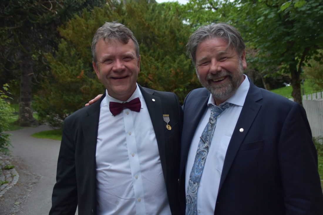 Avtroppende - og ny leder for hovedstyret. Foto: Odd Borgestrand