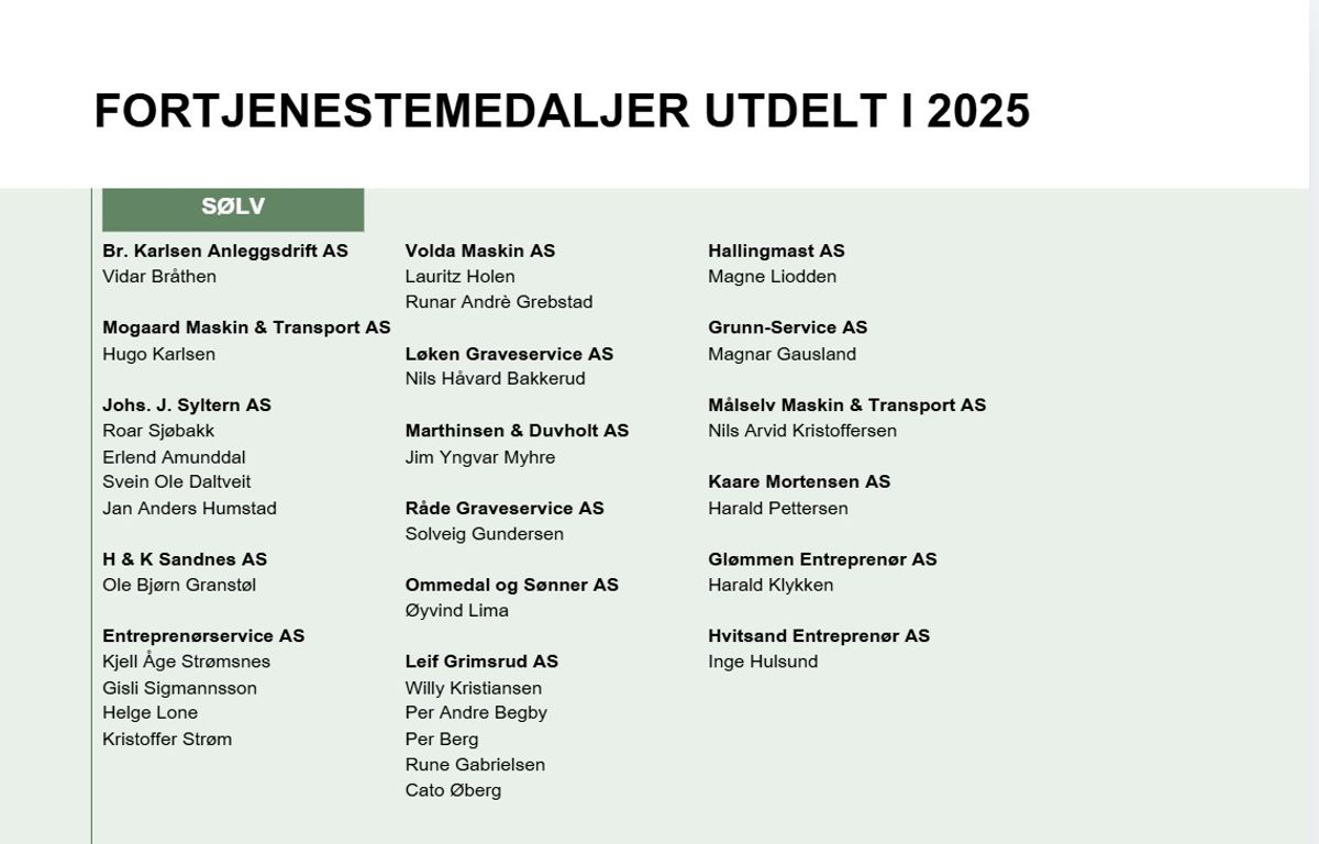 Fortjenestemedaljer 1