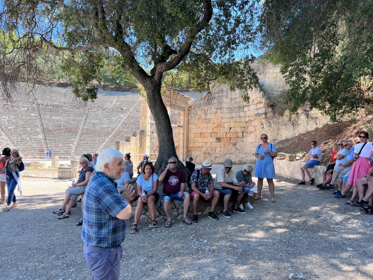 Omvisning på det antikke teateret Epidauros