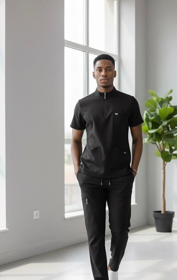 Quarter Zip Black Straight leg 