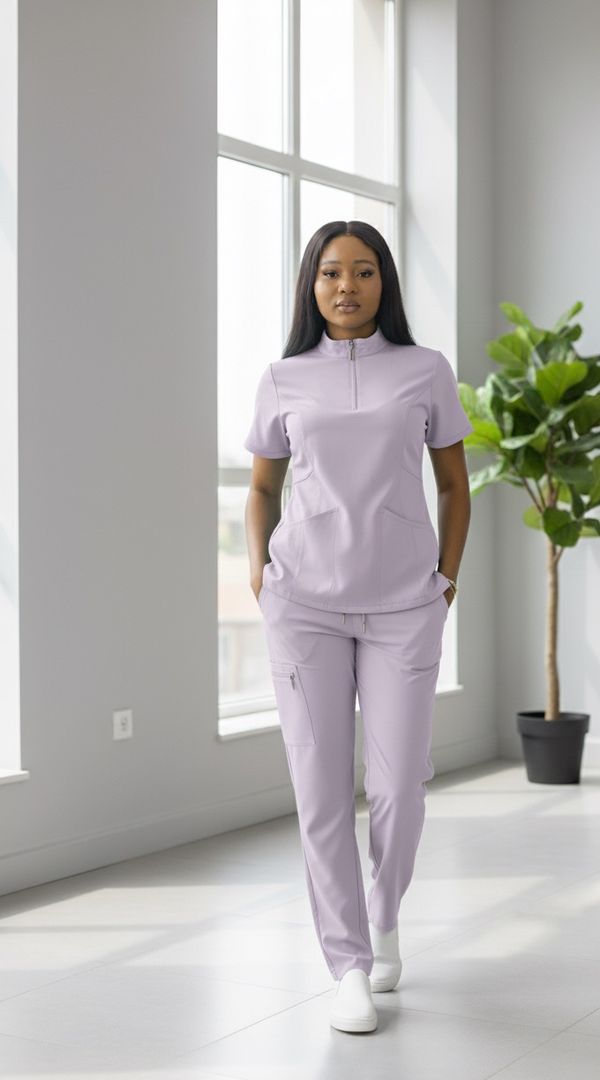 Quarter Zip Lilac straight leg 