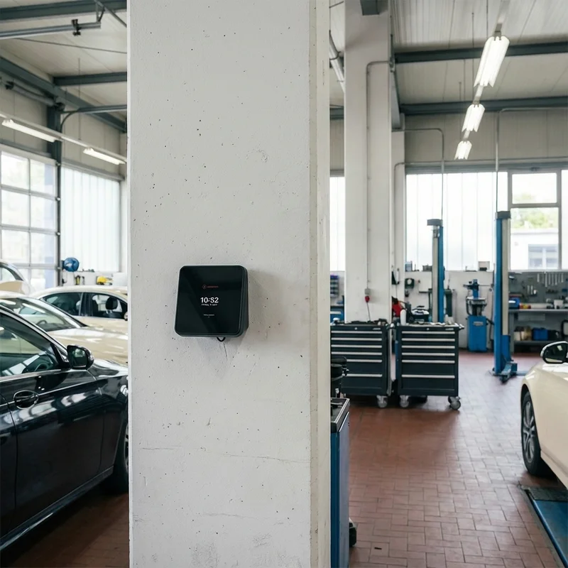 Zeiterfassungsterminal im Taxi- und Mietwagenbetrieb – Einstempeln direkt vor Ort