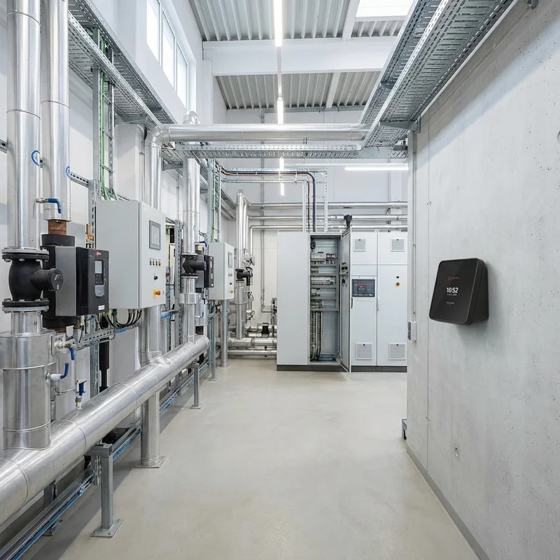 Zeiterfassungsterminal für deinen Gebäudetechnik-Betrieb – einfach einstempeln, loslegen