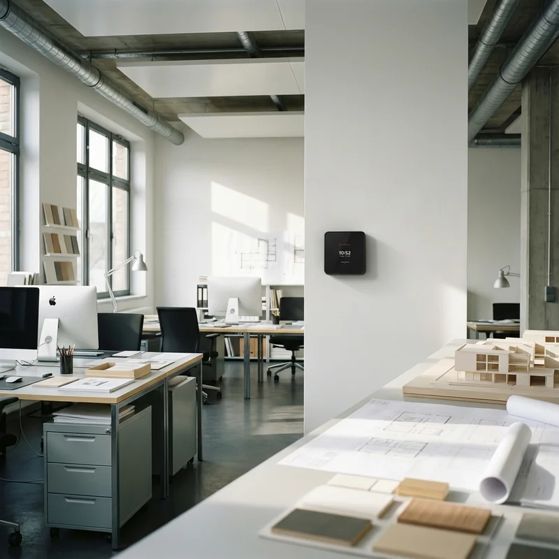 Zeiterfassungsterminal im Architekturbüro – einstempeln, planen, loslegen