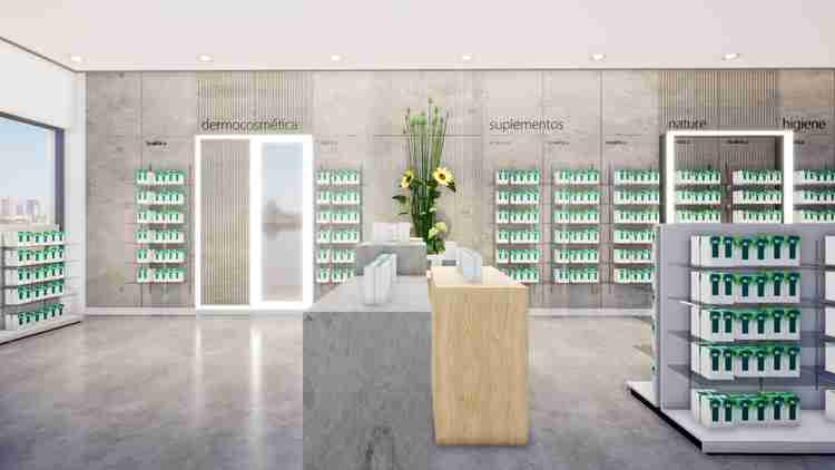 ¿Cómo explorar la moda del hormigón en el diseño de farmacias?