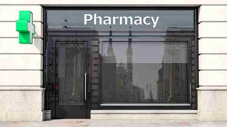 Exterior signage: the pharmacy’s motto