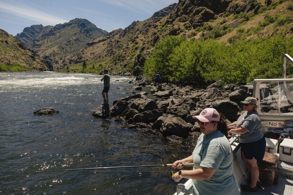 Fishing on a cast and blast combination trip