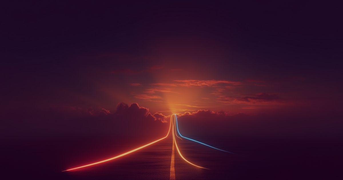 Kuva tiestä, joka laajenee taivaalle kohoavaksi moottoritieksi ja symboloi sitä, että Zeframilla voit saavuttaa enemmän kuin pelkällä yritysdatapalvelulla