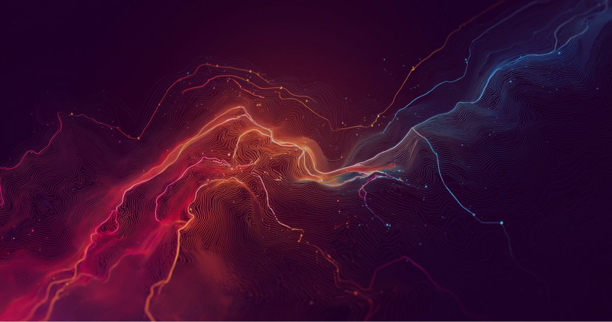 Neon-colored image of map with some hotspots, illustrating the targets we can find with sales intelligence.