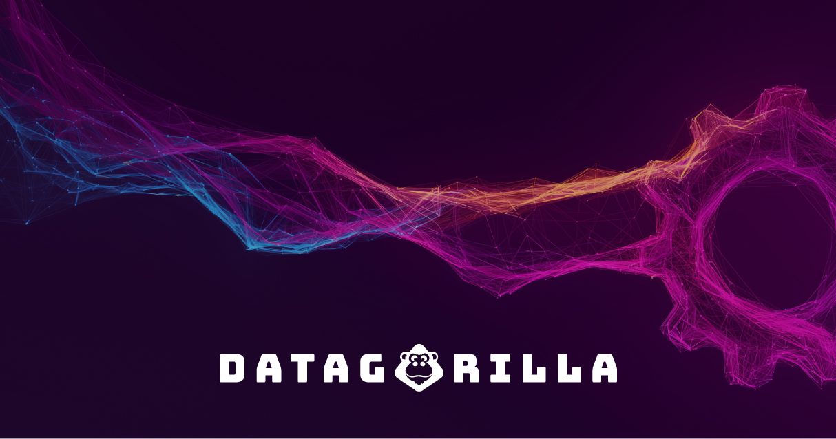 Neon one-line illustration of data and automation working together to improve sales