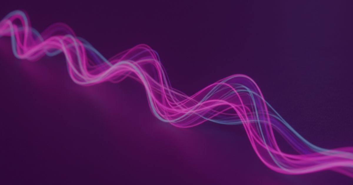 Neon colored image of a wave like lines symbolizing continuous sales momentum.