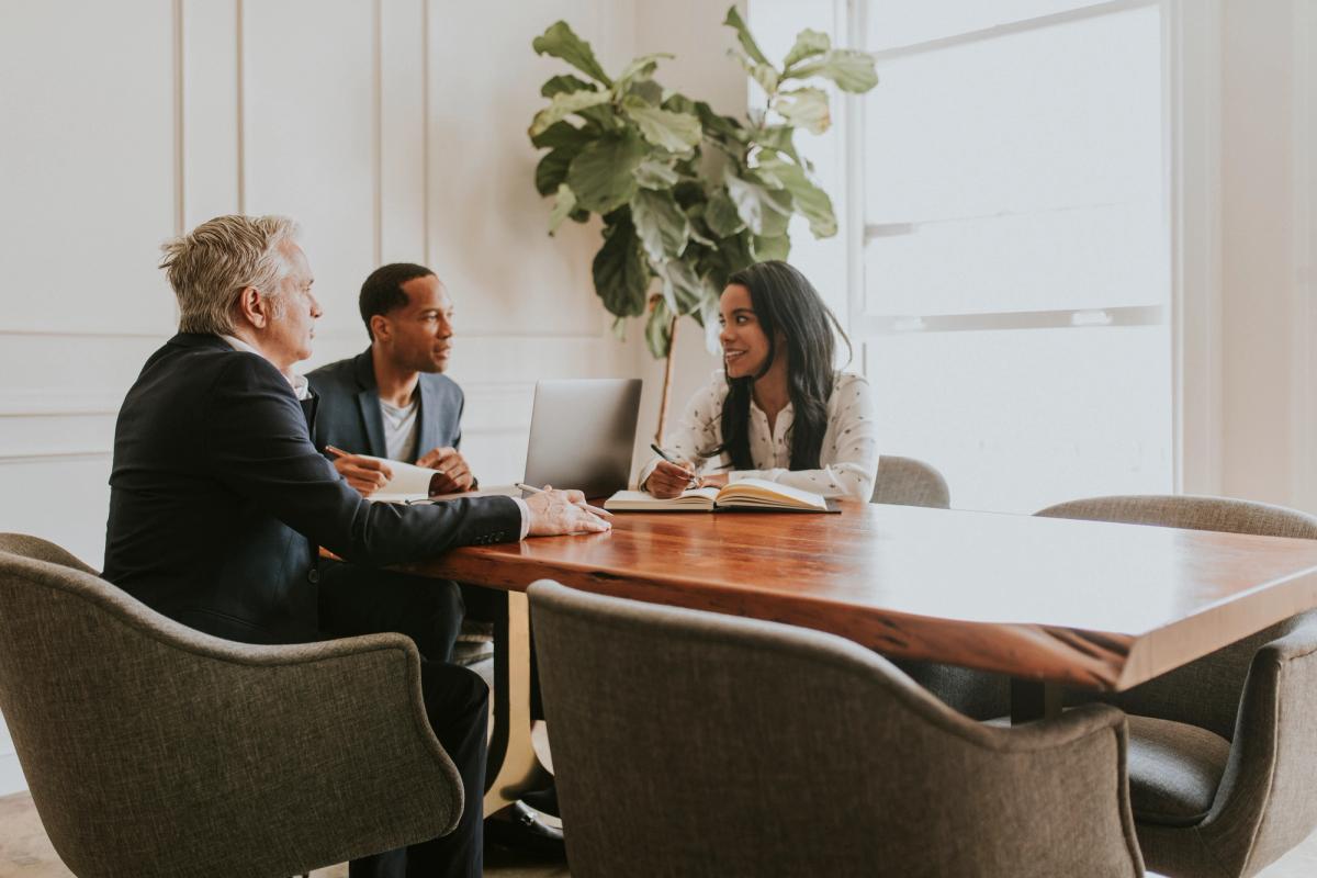 Financial advisors at work